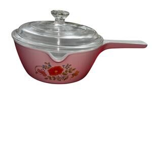 Vintage Corningware Wildflower Pattern Saucepan 2.5 Cup P-89-B with Lid Vintage